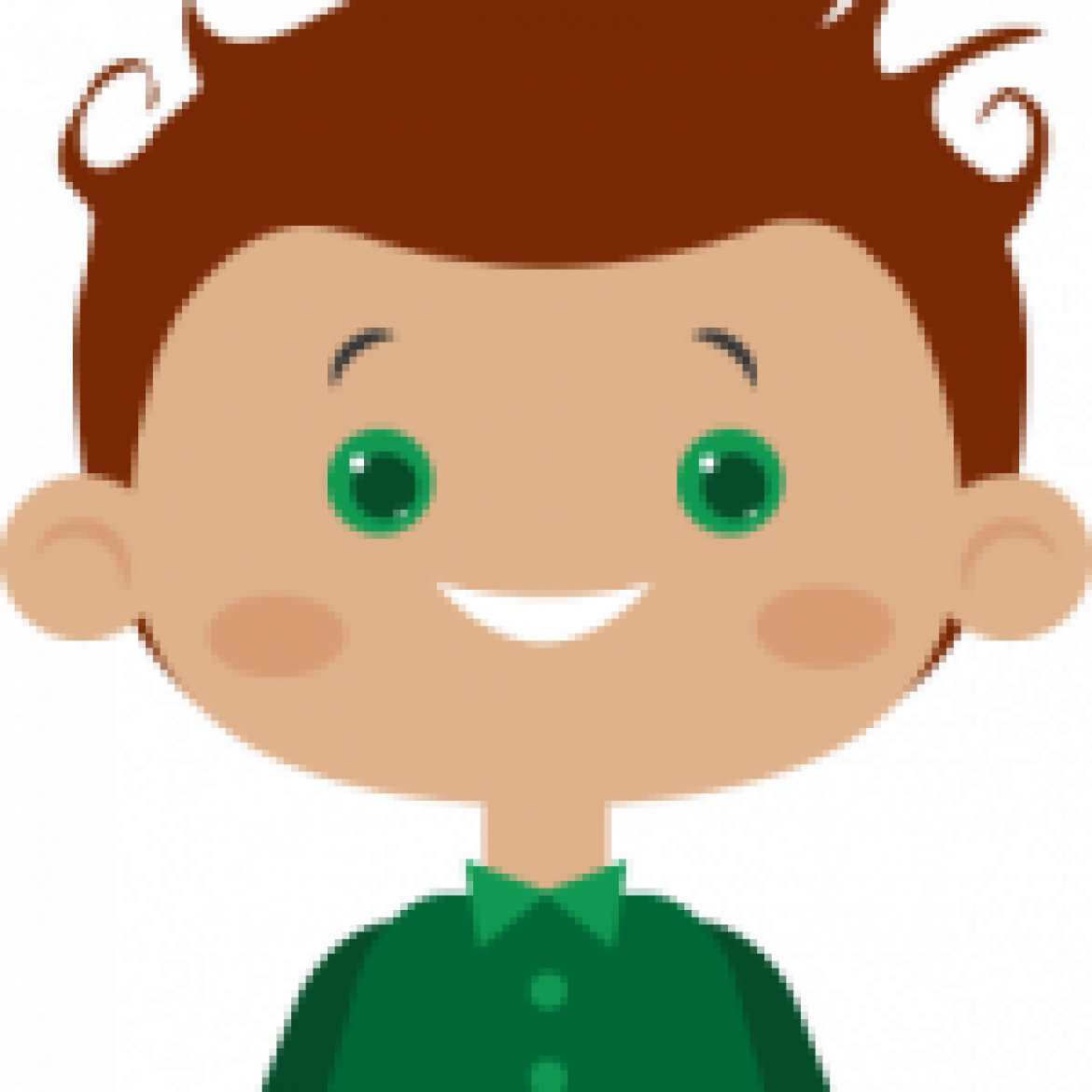 A Boy Of Curly Hair - Cartoon (1170x1170)