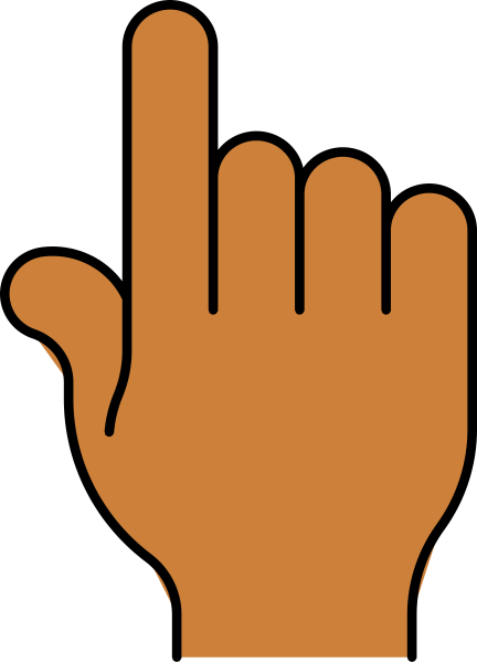Clip Art Hand Pointing (432x599)