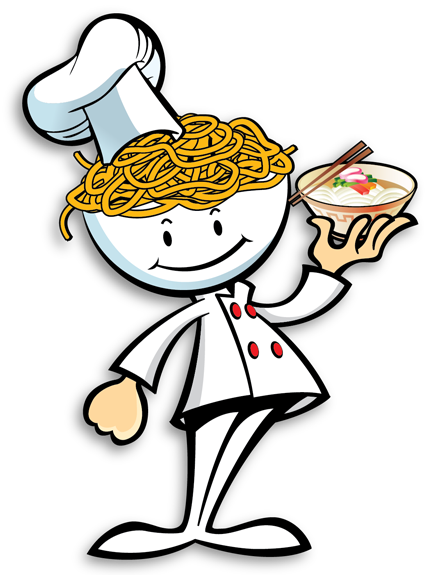 Chef Yaki - Noodle Chef Clipart (425x575)
