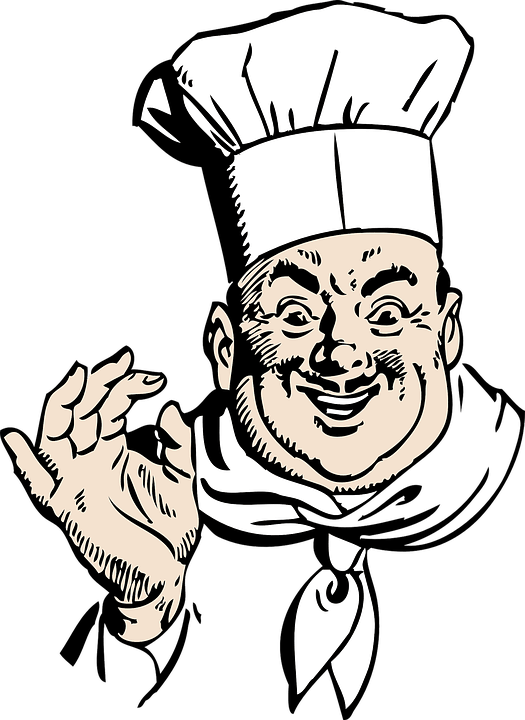 305 Free Clipart Chef Cooking Public Domain Vectors - 50 Decadent Appetizers, Snacks And Dip Recipes (525x720)