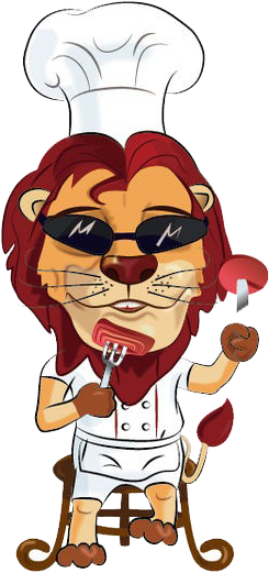 Lion Cartoon Cook Illustration - Illustration (692x667)