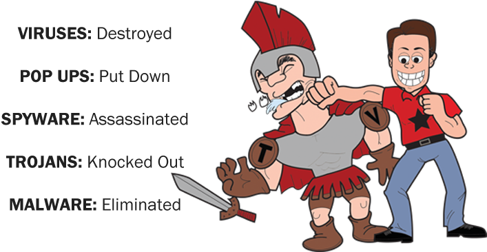 All Star Virus Removal Service - Cartoon (730x380)