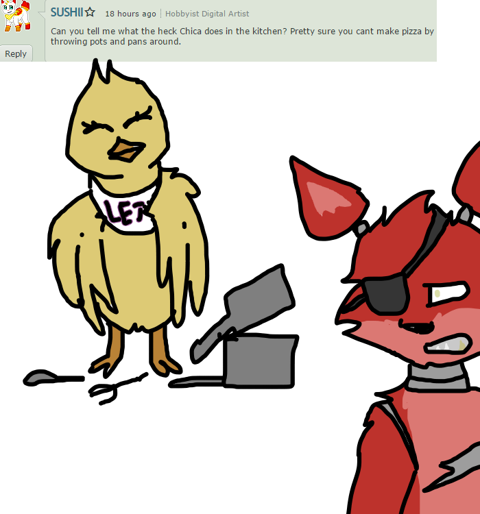 Ask 2- I'm Not Sure - Ask Chica And Foxy (700x750)