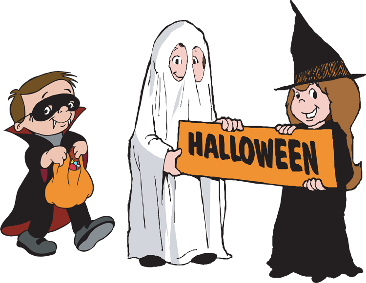 Trick Or Treaters Clipart (750x581)