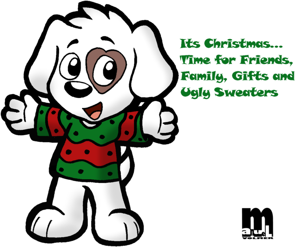 Ugly Christmas Sweater Cartoon For Kids - Aerith (978x816)