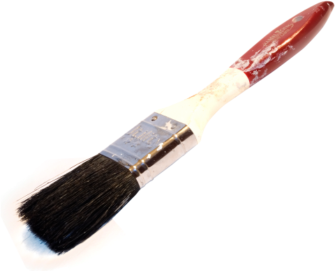 Paint Brush Png Transparent Images - Transparent Brush With Paint (500x414)