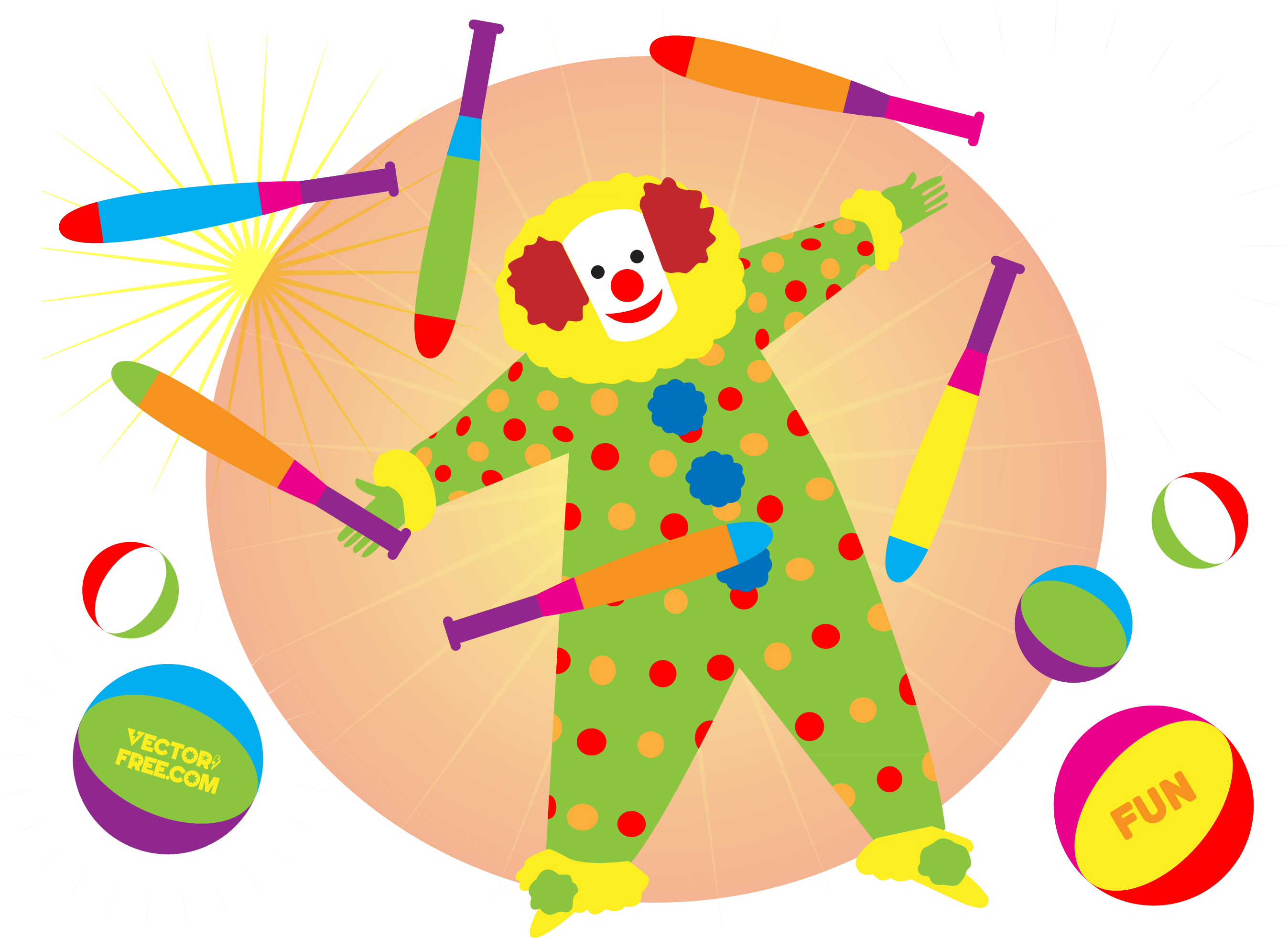 Clown Circus Illustration - Clown Circus Illustration (2694x2535)