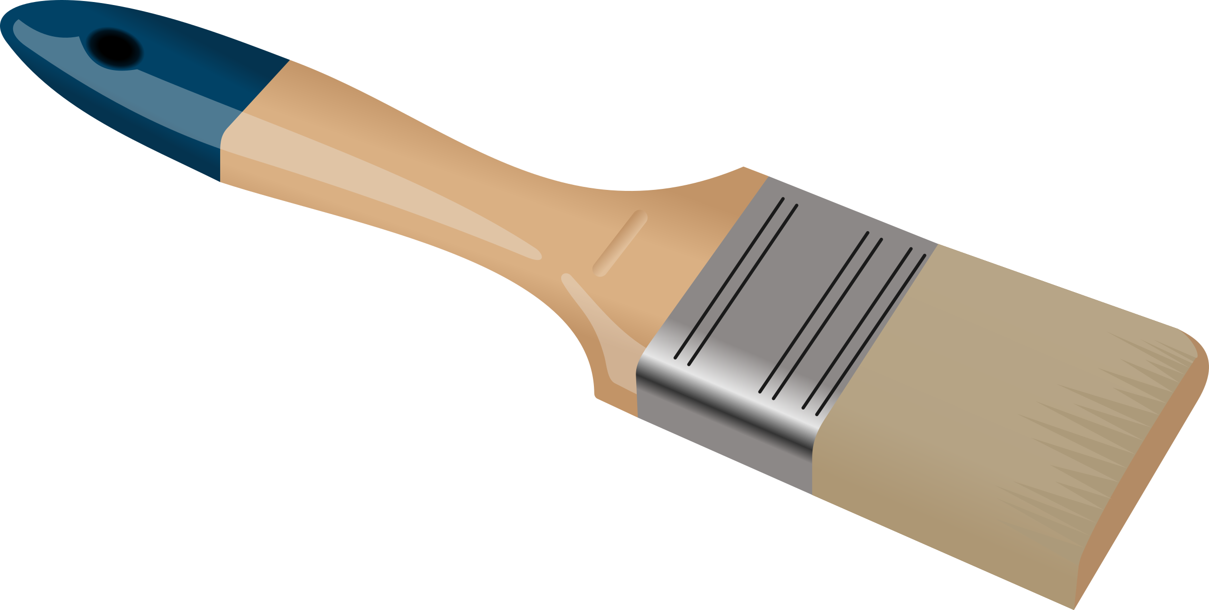 Paintbrush Free Paint Brush Clip Art - Free Paint Brush Clip Art (2400x1211)