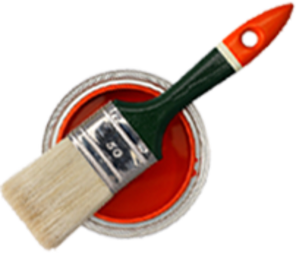 Paint Cans And Brushes Clip Art - Paint Brush And Paint Tin (600x514)