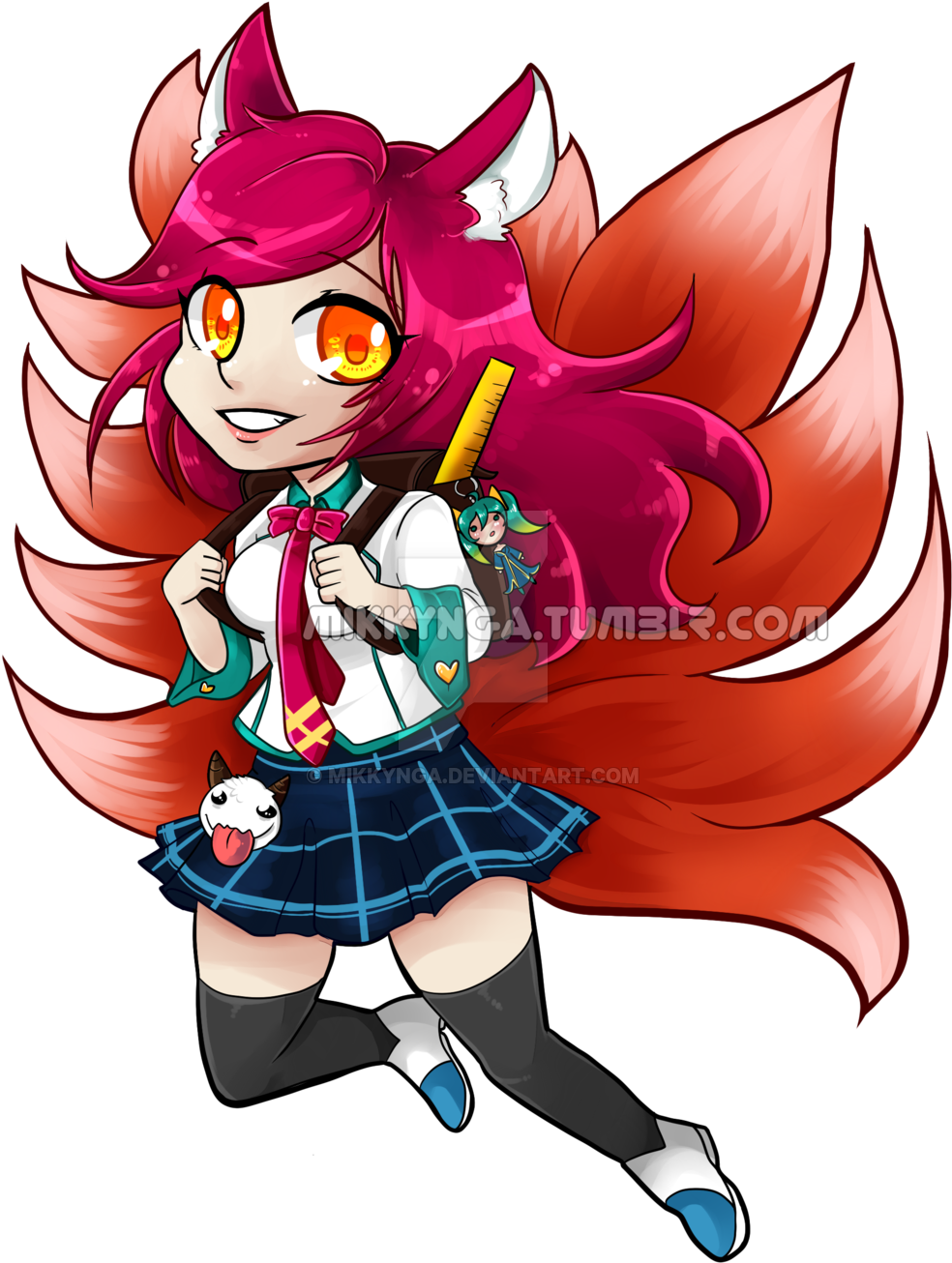 Mikkynga 66 7 Lol - League Of Legends Cute Academy Ahri (1024x1317)