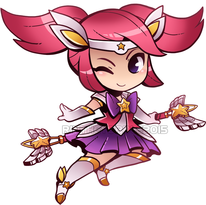 Star Guardian Lux Chibi By Rintheyordle On Deviantart - Chibi Lux Lol (800x785)