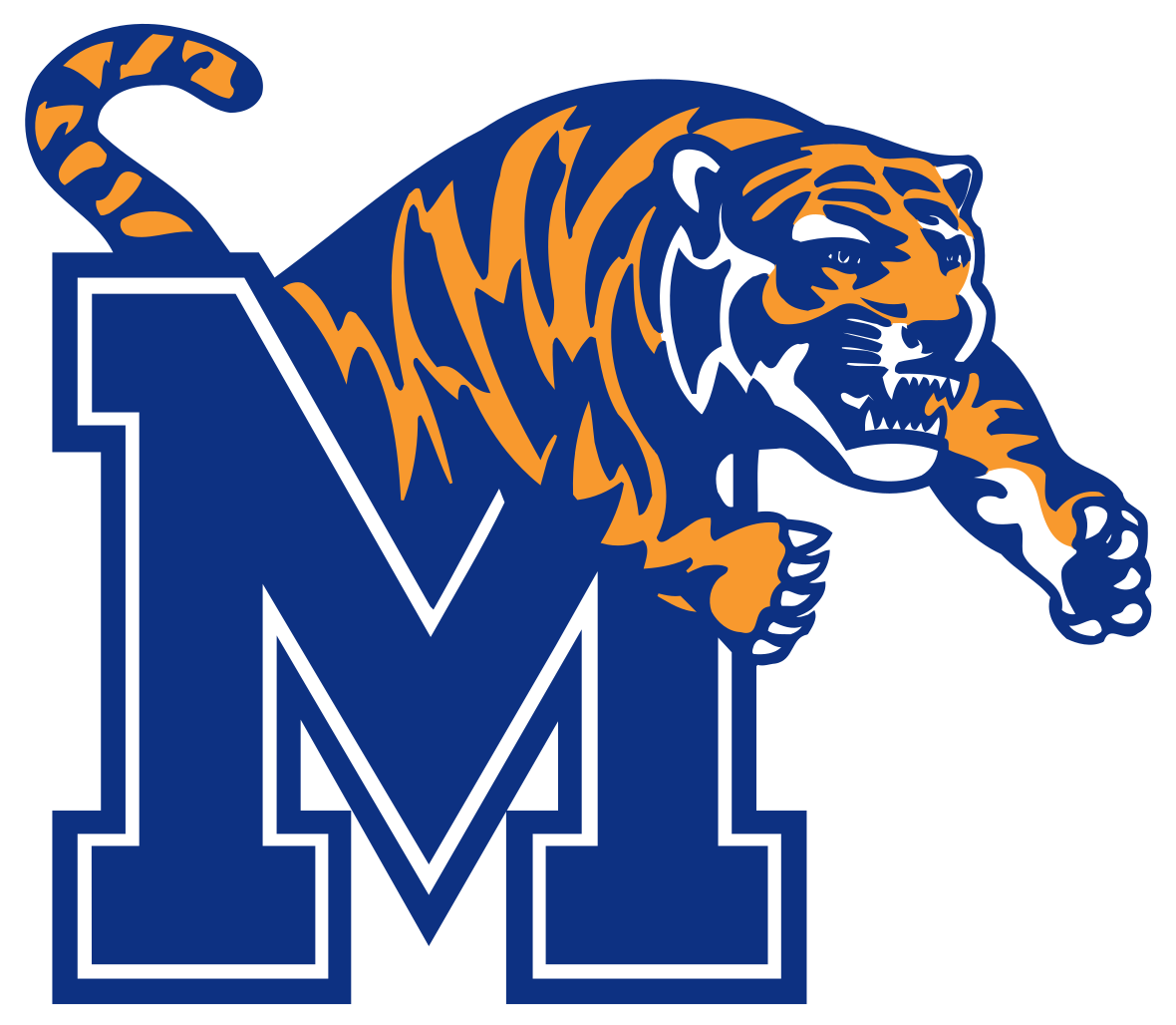 University Of Memphis Tiger Logo (1200x1045)