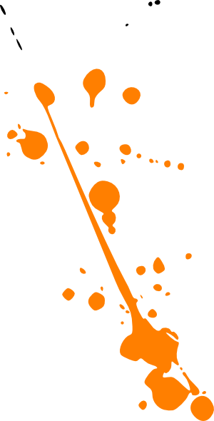 Splatter Clipart Orange - Orange Paint Splatter Png (300x590)