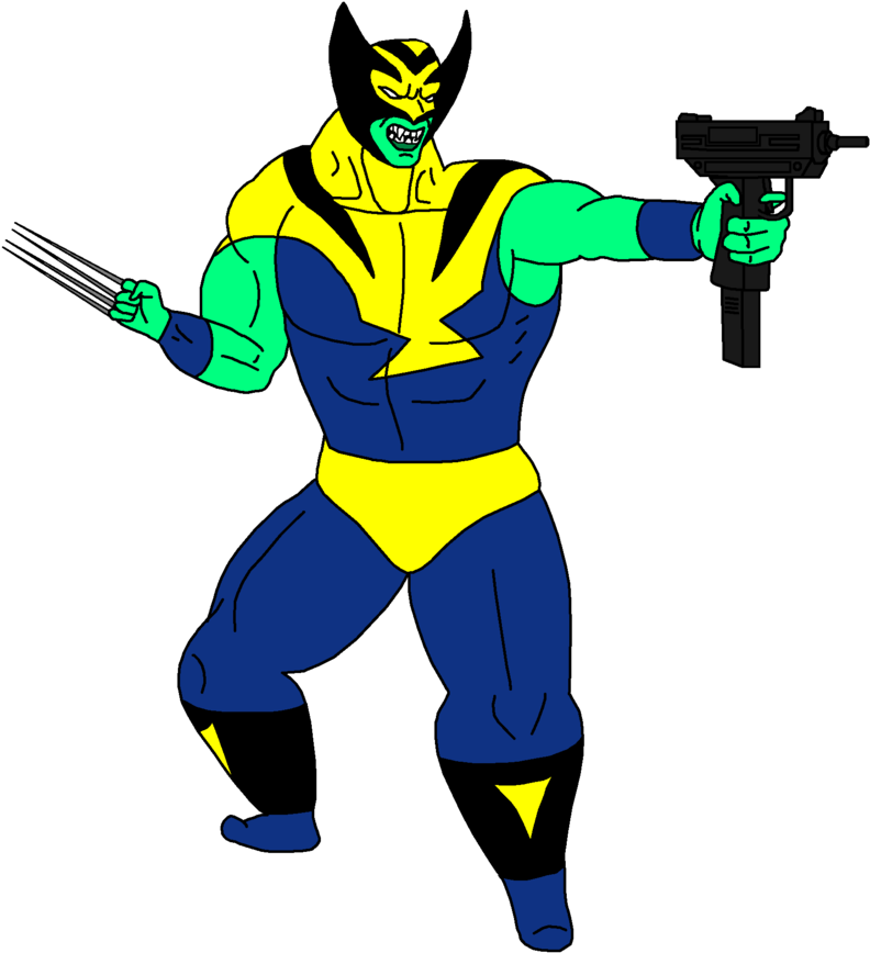 Admiral Wolverine Lightning Bolt By Diegbareno - Cartoon (877x911)