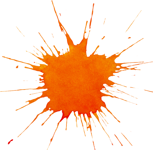 Red Splat Png - Orange Splat Png (518x487)