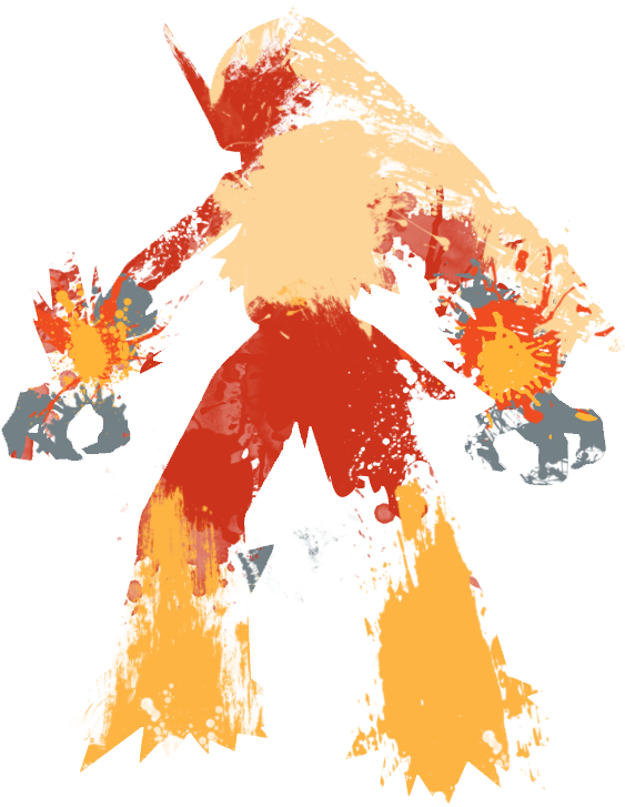 Blaziken Paint Splatter By Hollyshobbies - Splatter Paint Pokemon (584x756)