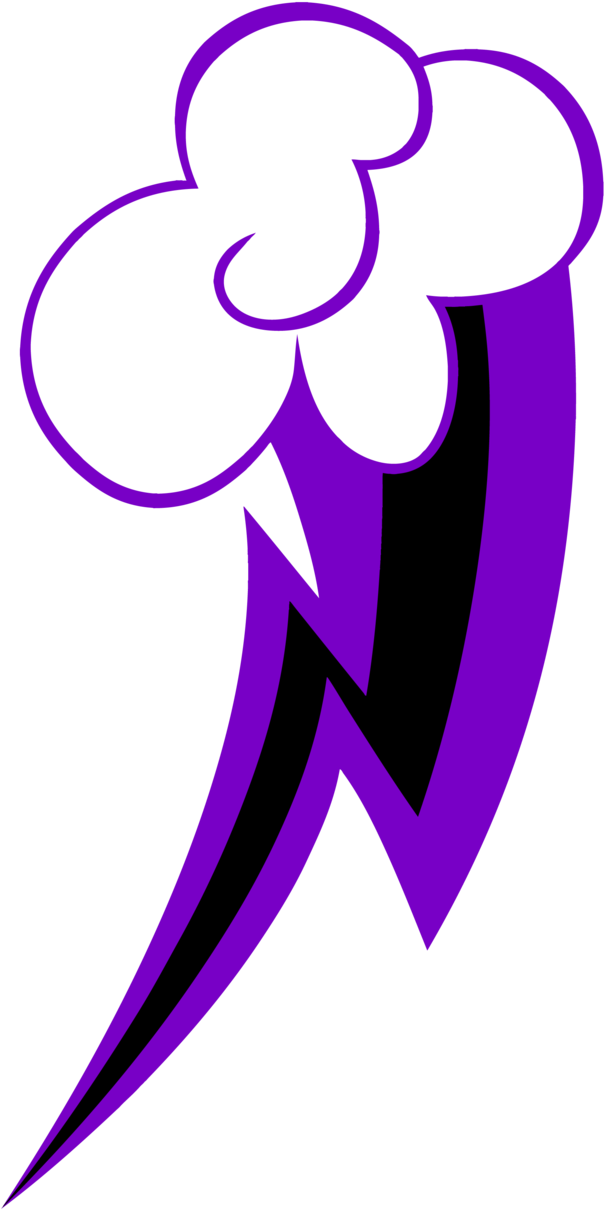 Purple Bolt's Cutie Marks By Theironheart - Rainbow Dash Cutie Mark (646x1236)