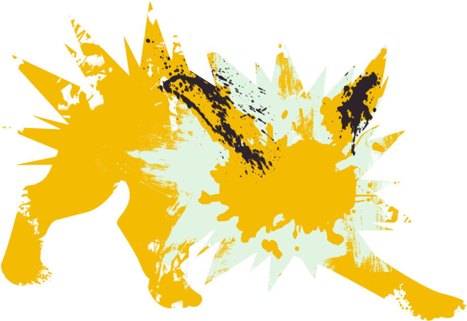 Jolteon Paint Splatter Graphics By Hollyshobbies On - Paint Splatter No Background (941x849)