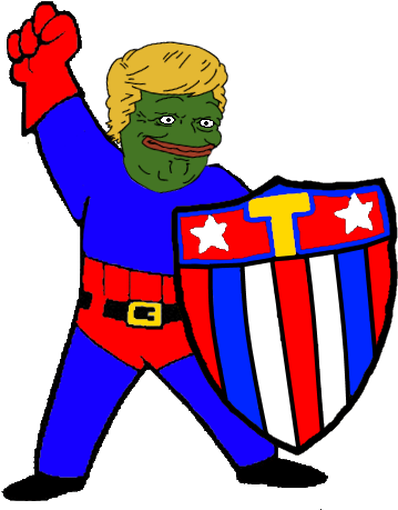 Trump Pipboy Hero , - Cartoon (550x546)