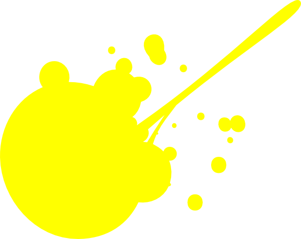 Yellow Paint Splat Clip Art At Clker - Paint Splat Png (600x477)