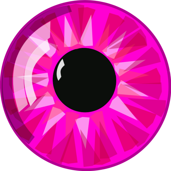 Pink Eyes Clipart Goblin - Blue Eye (600x599)