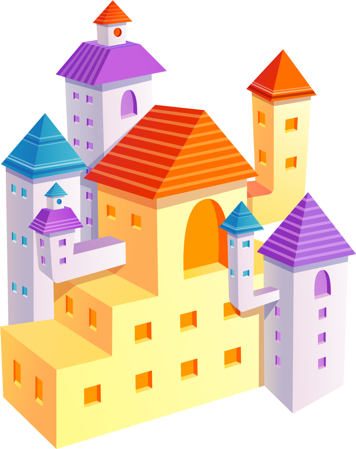 Cute Cartoon House - Cartoon (1954x1777)