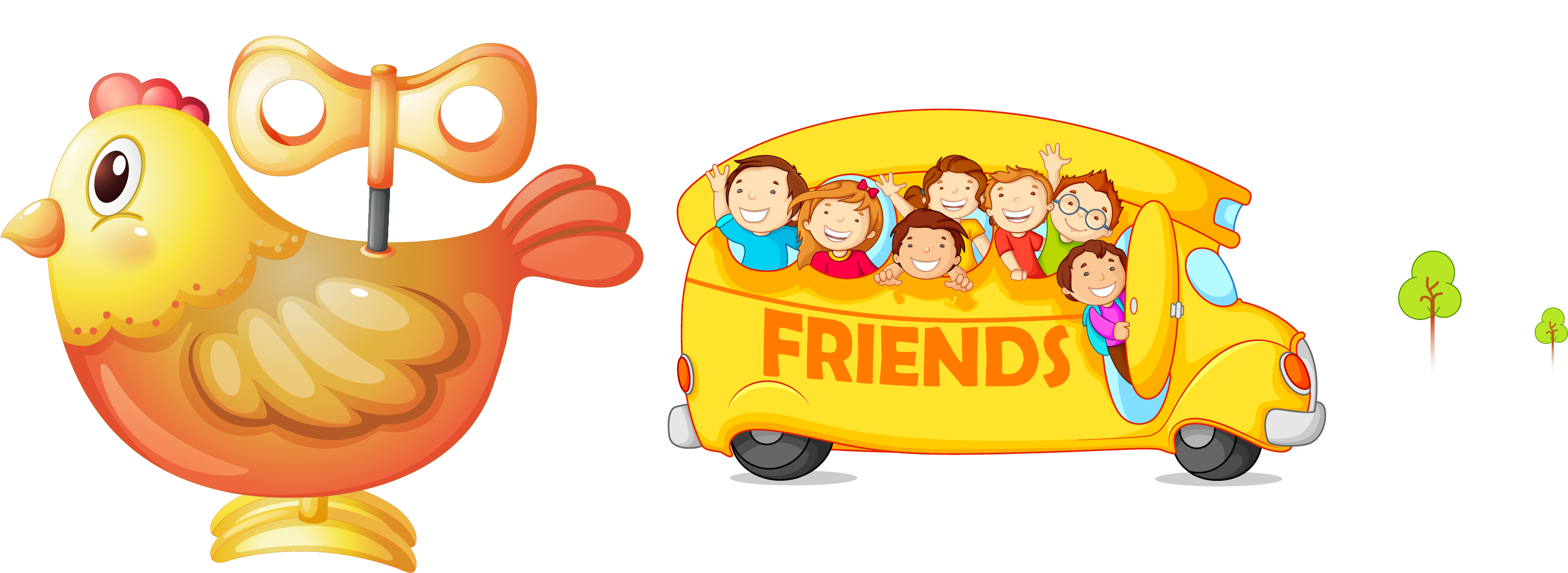 School Bus Illustration - School Bus Illustration (2856x1105)