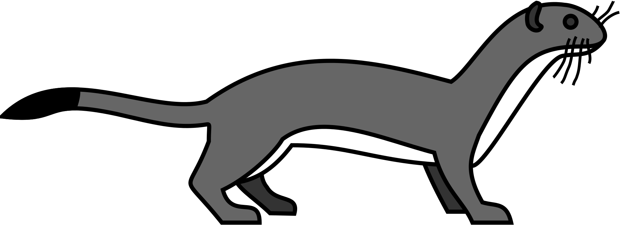 Open - Weasel Clipart (2000x725)