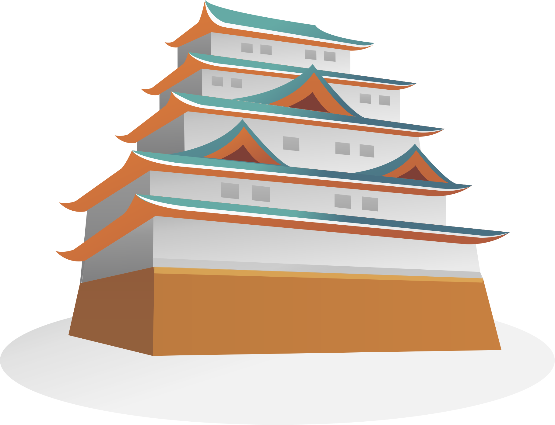 Osaka Castle Nagoya Castle Illustration - Osaka Castle Nagoya Castle Illustration (1823x1398)