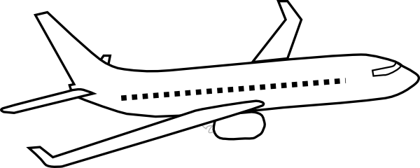 Airplane Clipart (600x240)