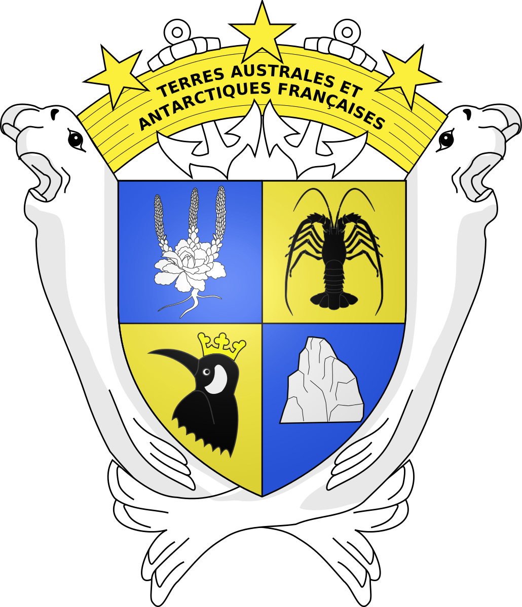 Coat Of Arms Of The French Southern And Antarctic Lands - Plaque Immatriculation Outre Mer (1030x1199)