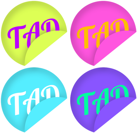 Set Of Tad Stickers Vector Graphics - Sticker (500x485)
