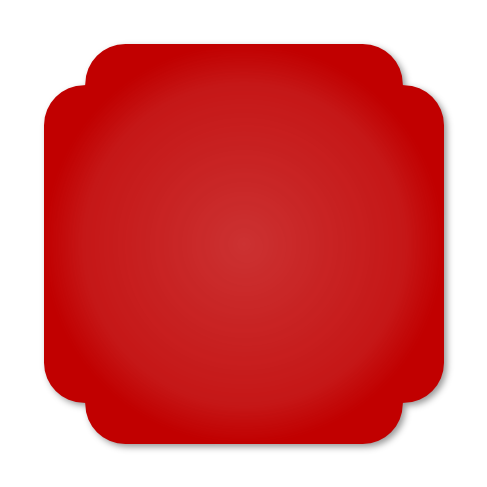 Scalloped Corner Square - Scalloped Corner Square (600x600)