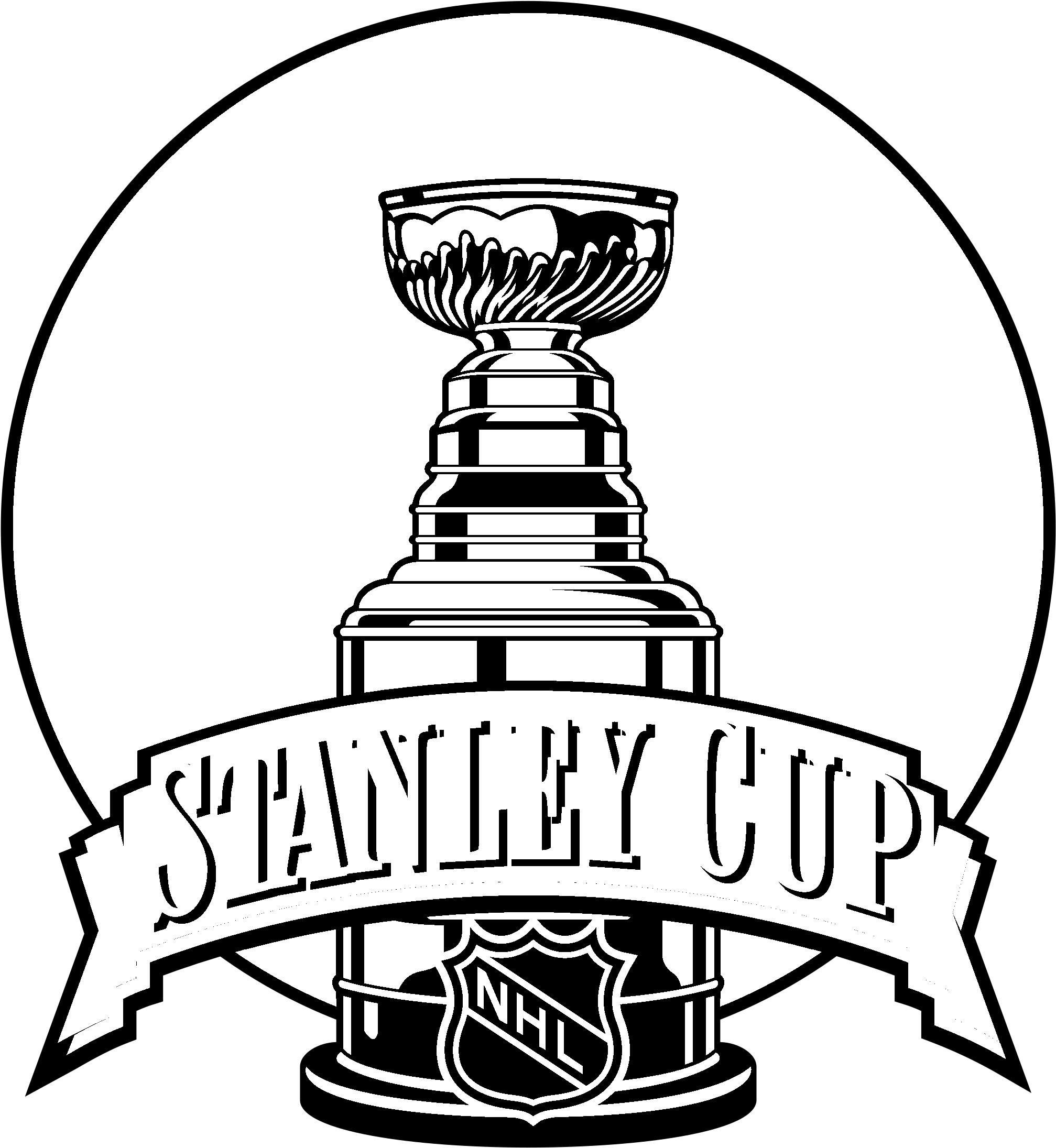 Stanley Cup 2001 Logo Black And White - Stanley Cup 2001 Logo Black And White (2400x2400)