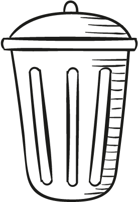 Big Garbage Can Vector - Waste Container (400x400)