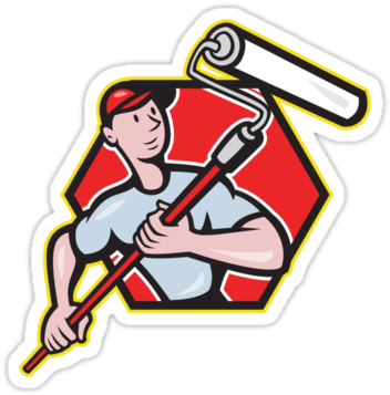 Elegant Painting Cartoon Images House Painter Paint - House Painter And Decorator (375x360)