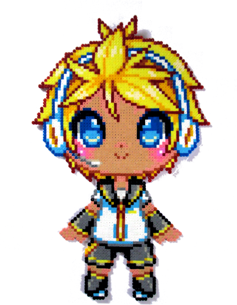 Thought I Would Also Upload A Clean Version Of The - Kagamine Len Pixel Art (774x1032)