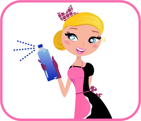 Victoria - Clipart Cleaning Lady Services (470x403)