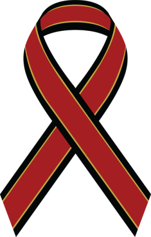 Ribbon To Bring Awareness To The Dangers Of The Choking - Idiopathic Intracranial Hypertension (300x469)