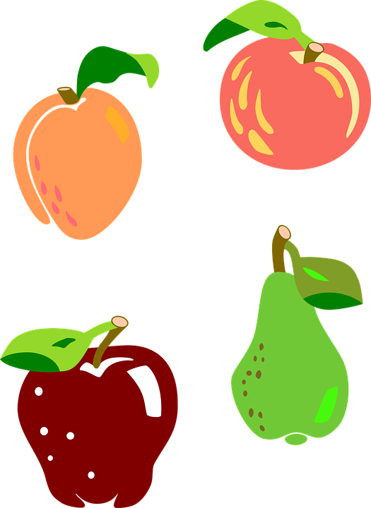 Apple Core Clipart 8, - Apricot Graphic (525x720)