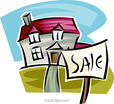 For Sale Sign, Realty Royalty Free Vector Clip Art - For Sale Sign, Realty Royalty Free Vector Clip Art (480x437)