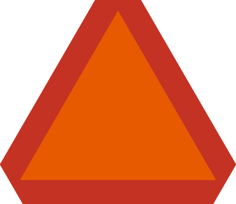 Slow Moving Vehicle - Slow Moving Vehicle Sign Png (480x416)