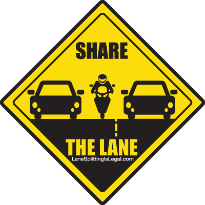 If You Didn't Know, Lane Splitting Is Riding In Between - Lane Splitting Is Legal (400x400)