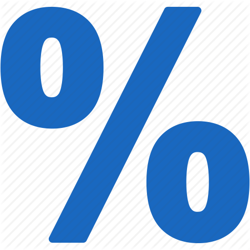87 - Percent Icon Png Blue (512x512)