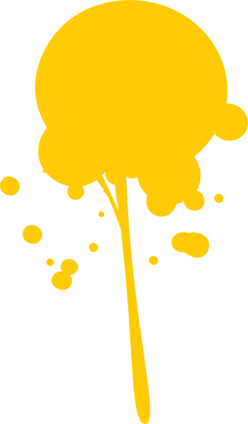 Yellow Ffcb05 Clip Art At Clker - Green Paint Splatter (348x595)
