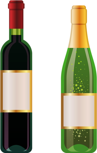 For Decoupage - Clipart Png Champagne Bottle (341x500)