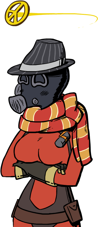 Commission] Warm Mobster Pyro By Rezuaq On Clipart - Cartoon (800x800)