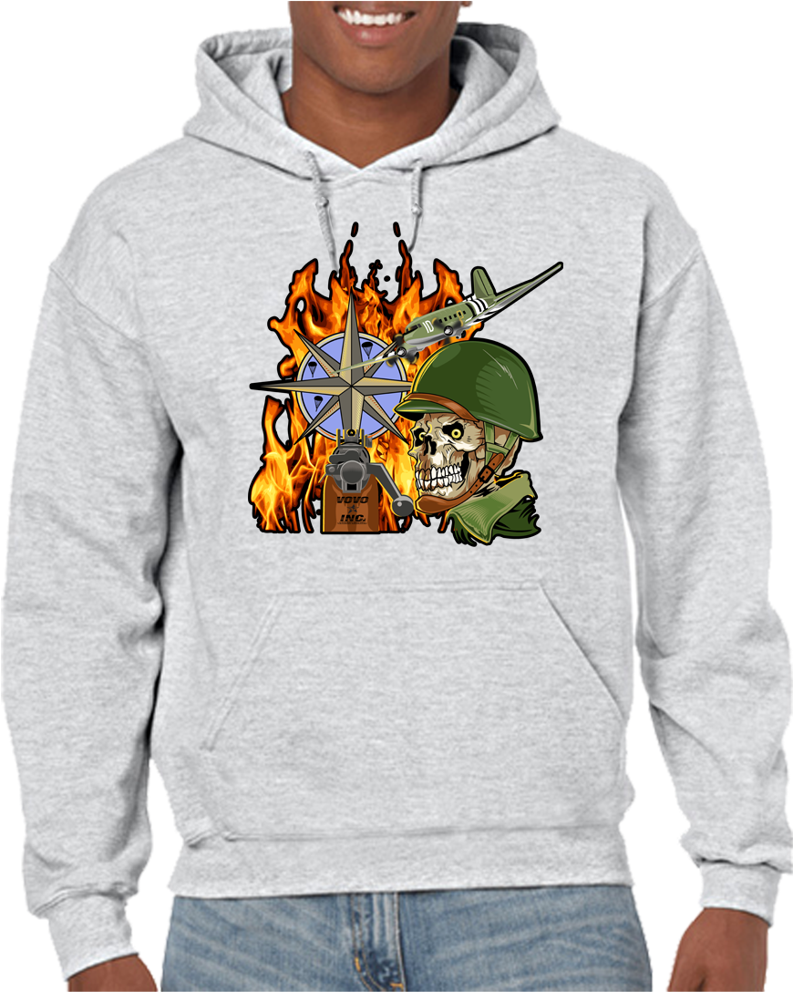 World War 2 Skull Hoodie Hooded Pullover Sweatshirt - World War 2 Skull Hoodie Hooded Pullover Sweatshirt (875x1134)