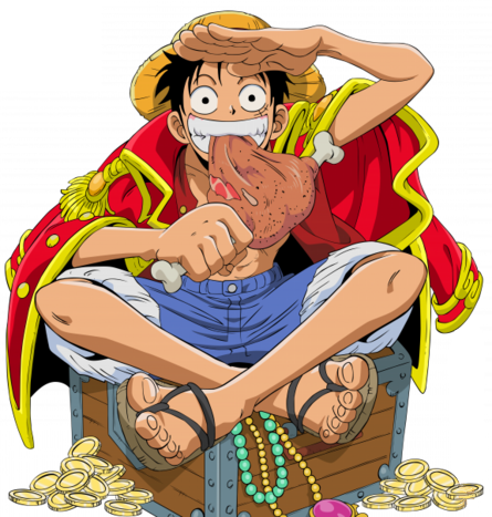 One Piece Luffy Png - One Piece (445x467)