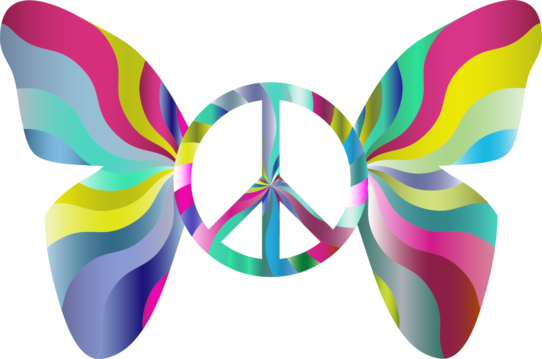 Peace Sign Butterfly 5 - Butterfly Peace Sign (2224x1472)